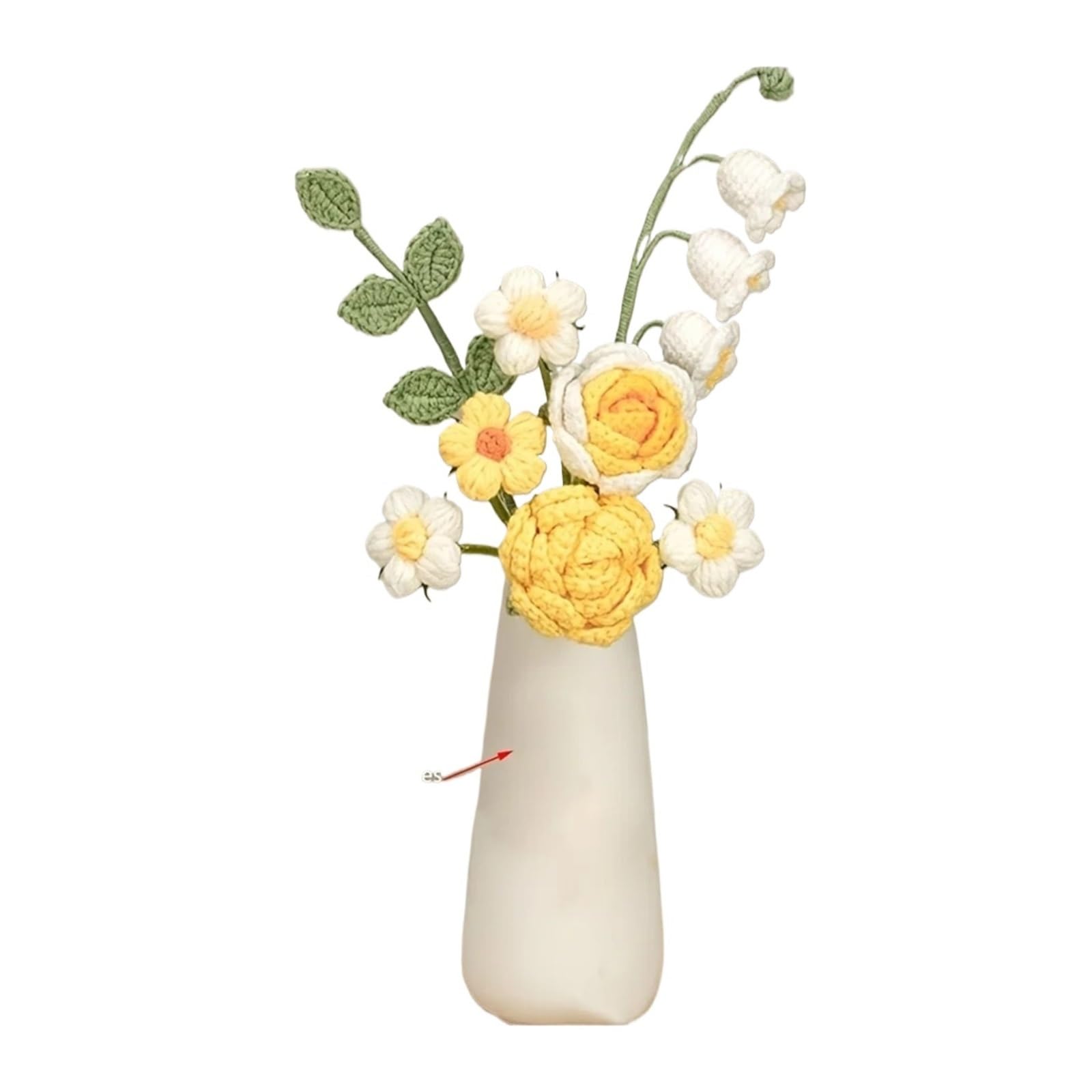 FCfpxwtz Artificial Crochet Flower, Crochet Flower Bouquet Multicolor, Artificial Flowers for Mothers Day Home Decor(5)