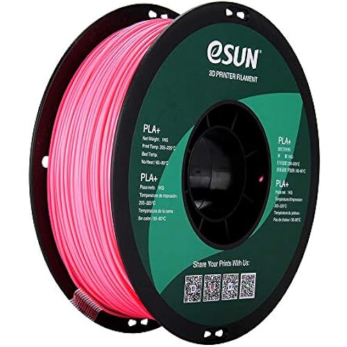 eSUN PLA PRO (PLA+) 3D Printer Filament, Dimensional Accuracy +/- 0.03mm, 1kg Spool, 1.75mm, Pink