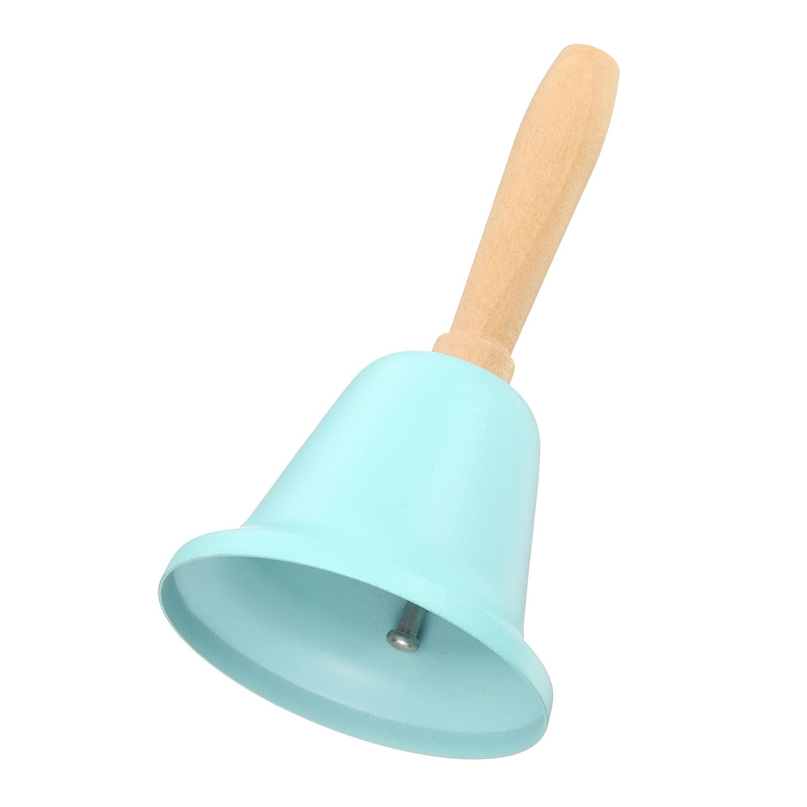 sourcing map Small Hand Bell, 2.36" Service Call Bell with Wood Handle for Christmas Party Restaurant Dinner Animal Training Home Decor, Blue