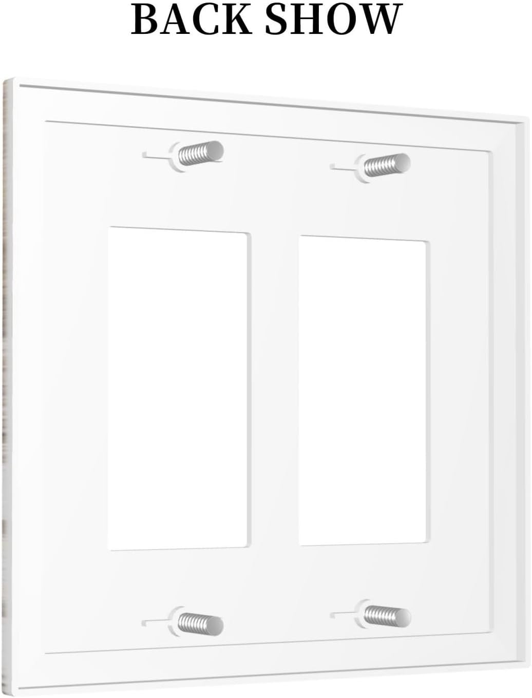 Vintage Light Wood Retro Rustic White Gray Oak Print Decorative Outlet Covers 2 Gang Double GFCI Rocker Electrical Wall Panels Light Switch Cover Plate for Farmhouse Home Decor image 4