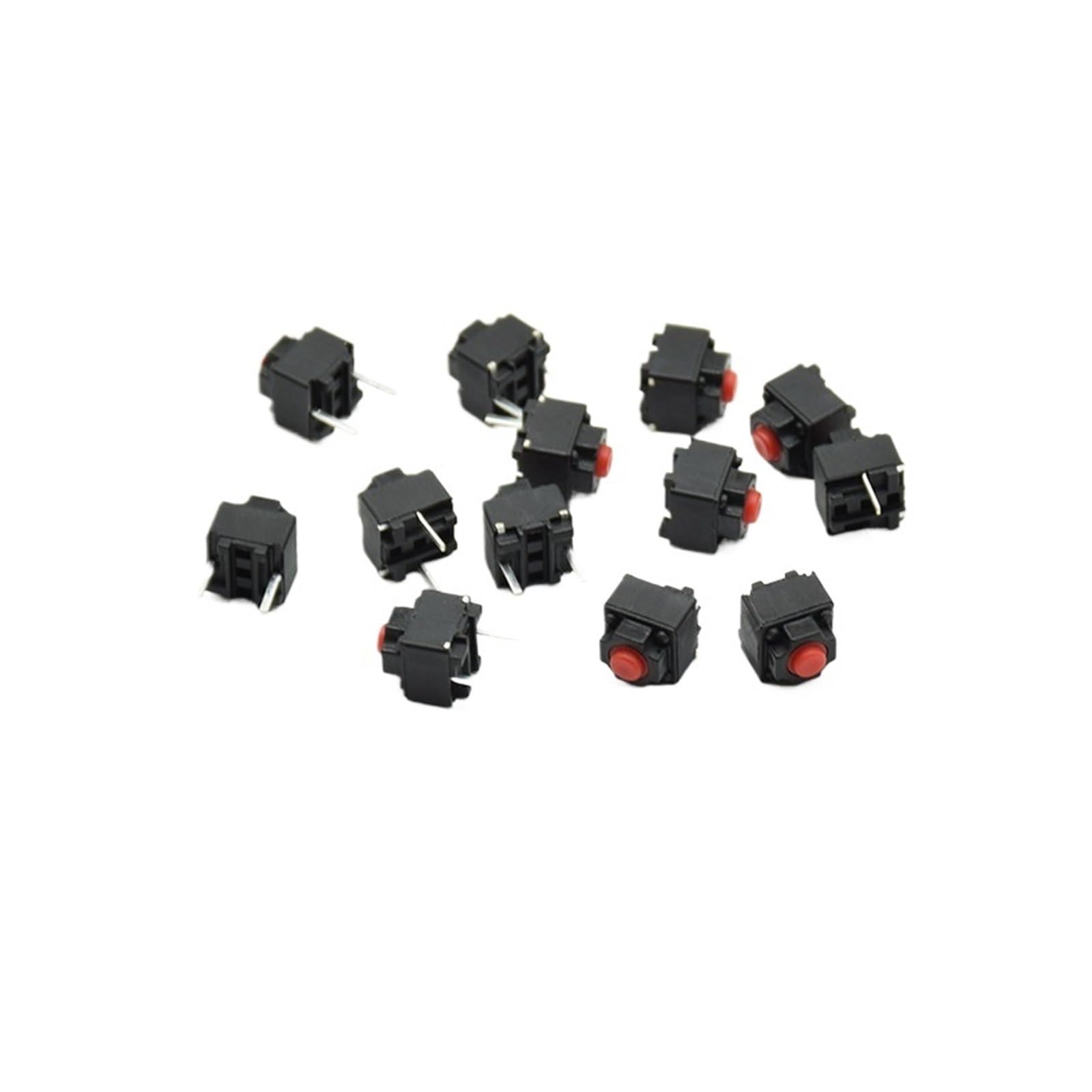 Micro-interrupteurs silencieux bouton muet rouge 6 mm pour supprimer les clics