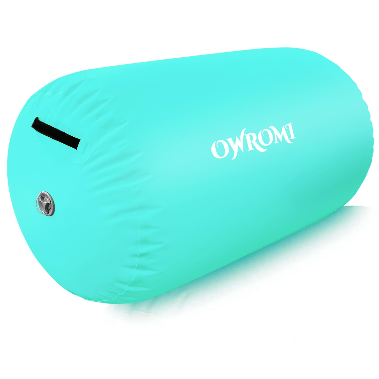 Inflatable Gymnastics Air Mat Tumble Track with Gymnastics Air Barrel - Inflatable Air Spot Tumbler Backbend Trainer Air Roller Tumbling Mat with Electric Pump (Green - No Pump, 31.5 * 39.4)