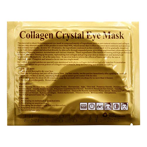 Ruzzut Adesivos sob os olhos – 30 pares de máscara de colágeno dourado 24 K, almofadas de gel antien