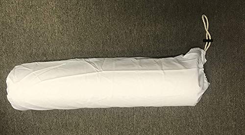Therapist’s Choice® Waterproof Bolster Cover with Drawstring Closure, Size: 6" x 27" Reusable & Machine Washable (Cover Only, Bolster Not Included) (White)