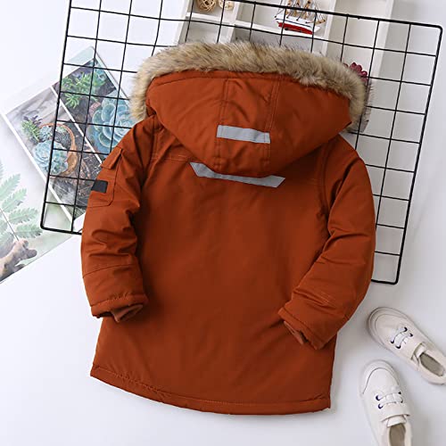 Toddler Kids Boys Girls Thicken Fashion Coat Solid Hooded Jacket Toddler Windproof Thick Warm Outwear Coat for Big Boys3