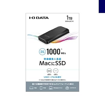 I-O DATA ポータブルSSD 1TB　【新品、未開封】SSPA-USC1K Amazon | アイ・オー・データ SSPA-USC1K USB 3.2 Gen 2対応