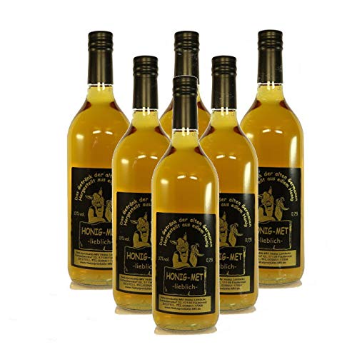 6 Flaschen Met fruchtig-lieblich á 0,75l (10% vol.) Honigwein
