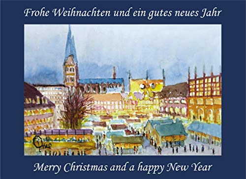 Card Kunstverlag 10 Weihnachtskarten mit Kuvert, Grußkarten, Glückwunschkarten - Lübeck Weihnachtsmarkt Cover