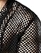 JOGAL Men's Mesh Fishnet Fitted Muscle Cardigan Medium WG05 Black