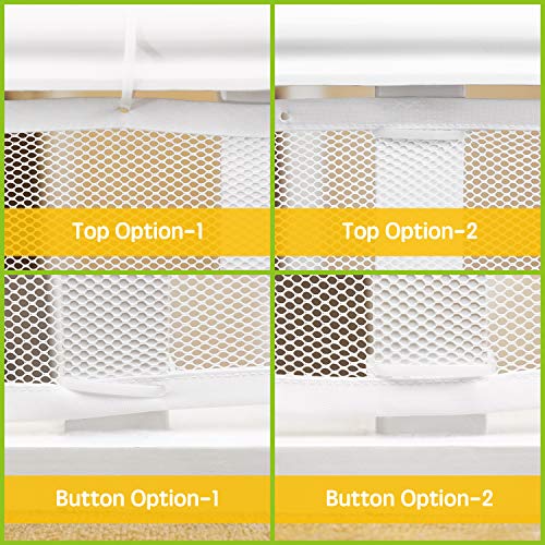 Banister Guard For Baby - 15Ft X 3Ft, Child Safety Net, Rail Balcony Banister Stair Mesh For Kids, Toys, Pets - White #TOP4