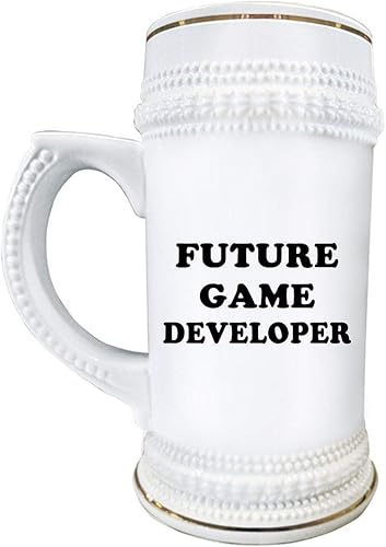 Gifts for Future Game Developer Designer Beer Stein Mug 22oz Ceramic Novelty Drinkware - Aspiring Video Gaming Design Dev Team Development Assistant
