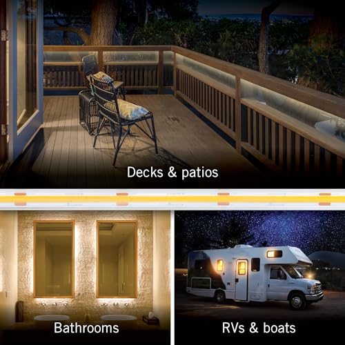 Image of Armacost Lighting RibbonFlex Pro COB Outdoor LED Strip Lights 24V, 3000k, 165 Lumens /Ft, 10M 171252