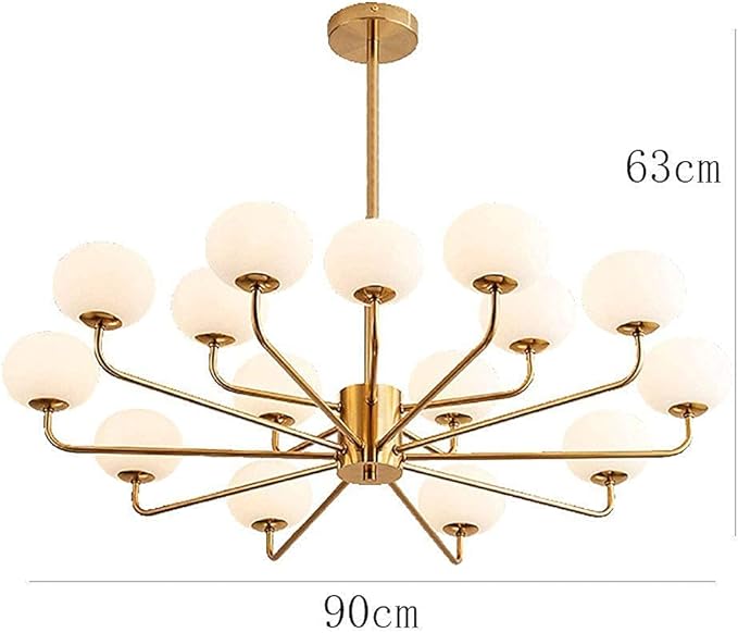 YGCBL Grootindustrie Sputnik Chandelier, 8 S Modern Gouden Steen Glasgebied Inrichting Sputnik Mid Century Inrichting Voor Keuken Eetkamer Woonkamer/Een/5 Lights photo 2