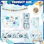 Cocomigo 190pcs First Trip Around The Sun Party Set, Budget-Friendly Disposable Tableware, 300gsm Durable Plates, Eco-Friendly Straws, HD Printed for First Birthday & Space Themed Parties - Image 3