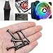 Heyous 30PCS Computer Case Fan Part Desktop Computer Power Supply Fan Long Screw Black Radiator Fan Screw for Water Cooling Exhaust Fan Fixing
