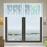 VIELSEITIG EINSETZBAR Ideal als Küchengardine, Badezimmer Vorhang, Gardine für Wohnzimmer, Balkontür oder Kellerfenster. Schafft ein gemütliches Kaffeehaus-Ambiente in jedem Raum.Diese Fensterschal Kurzgardine eignen sich nicht nur für Küchenfenster, sondern auch perfekt für Glastüren, Badezimmer- oder Wohnzimmerfenster, Schränke, Arbeitszimmer, Keller, Abstellräume, Schränke, Wohnmobile oder Wohnwagen. Diese kleinen Küchenvorhänge lassen sich ganz nach Wunsch mit Wohnaccessoires im Landhaus-, rustikalen, modernen oder Vintage-Stil kombinieren.