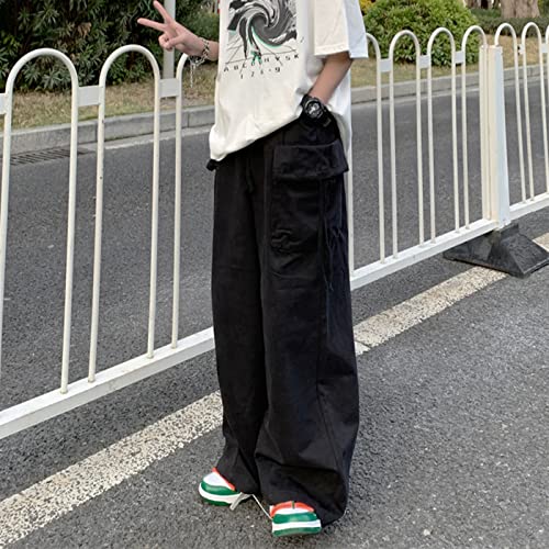 Cargo Pants Women Baggy Y2K Streetwear Cotton Solid Vintage Loose Fit with Pockets Palazzo4