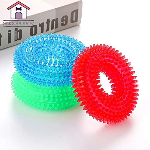 PnM Pet Dog Spike Chew Rim Toy Chew Toy for Dogs & Puppies - Pink 1
