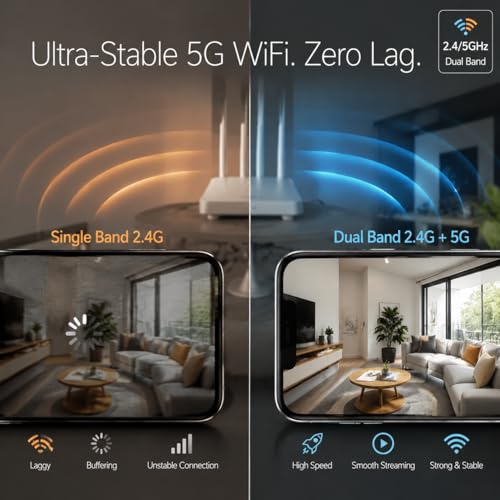 Caméras de sécurité d'intérieur 2K anti-angles morts avec vision nocturne et application smartphone - 8