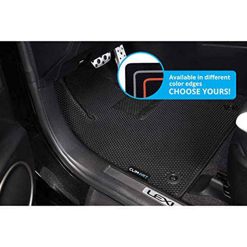 Clim Art Honeycomb Custom Fit Floor Mats For Lexus Rx 2016-2022 300, 350, 450H, 350L, 450Hl, 1St & 2Nd Row,Car Mats Floor Liner,All-Weather, Car Accessories For Man & Woman, Black/Black - Fl011216080 #TOP4