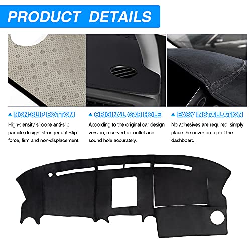 CARTIST Dash Cover for Ford F150 2004 2005 2006 2007 2008/Lincoln Mark LT [Anti-Glare and Sun Protection] Suede Dashboard Cover for F150 Accessories Anti-Slip Silicone Back by CARTIST - Used condition - Image 6