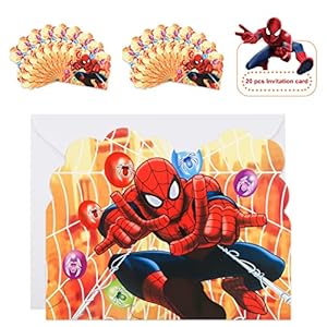 20 Invitations, Invitations Avec Enveloppes, Invitations D’anniversaire Pour Enfants, Invitations De Fête Pour Filles…