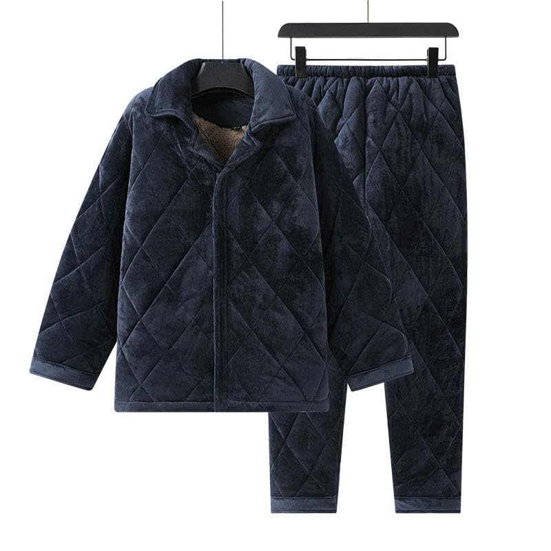 Survêtement homme chaud et épais ensemble matelassé isolant - 5