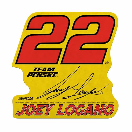 Rico Industries NASCAR Racing Joey Logano Shape Cut Pennant - Home and Living Room Décor - Soft Felt EZ to Hang