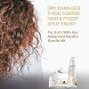 Vitamins Keratin Thick Hair Leave-In Conditioner and Serum Kit - No Rinse Moisturizing Cream and Anti Frizz Gloss Boost for Dry Damaged Curly Wavy and Straight Hair - Pro Salon Hair Care