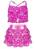 Los pantalones cortos con falda metalizada permiten que tus niñas se muevan libremente y disfruten del baile, cinturilla elástica para un mejor ajuste