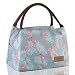 Buringer Reusable Insulated Lunch Bag Cooler Tote Box Meal Prep for Men & Women Work Picnic or Travel （Blue Flamingos Large Size）