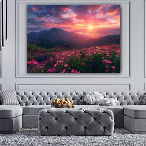 Tableau paysage pour decoration murale salon moderne sans reflets - 3