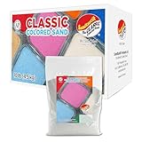 Sandtastik White Sand 10 lb Box Bright & Sparkling No Free Silica Vibrant Color Sand Sensory Terrarium Art Model Scenery Jewellery Arts & Crafts for Kids Boys Girls