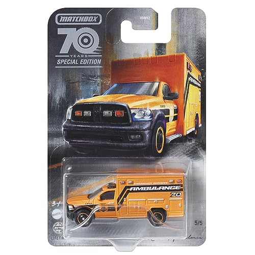 Vehículo Matchbox Ambulancia Edición Especial 70 Años miniatura 2