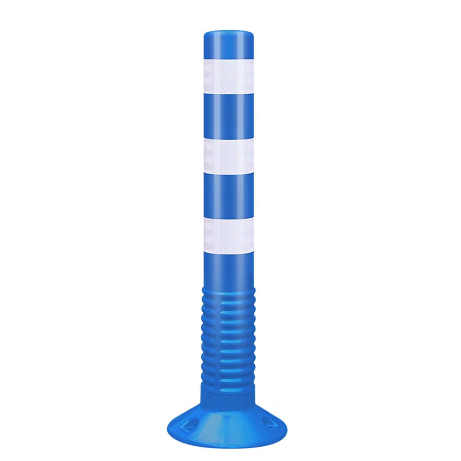 Poste de señalización de tráfico con base desmontable, bolardo reflectante de seguridad for estacionamiento, barrera for garajes/lotes en construcción/residenciales(Blue,1 Pcs)