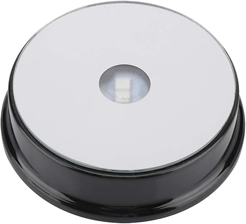 Base de pantalla LED de 3.3 pulgadas, redonda, soporte de luz LED de siete colores, base a pilas con cuentas LED de 2 partes, duradera, para