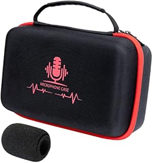 YOUSHARES Microphone Case Bag with Mic Cover Foam Compatible with Shure SM7B Mic Carrying Storage Holder