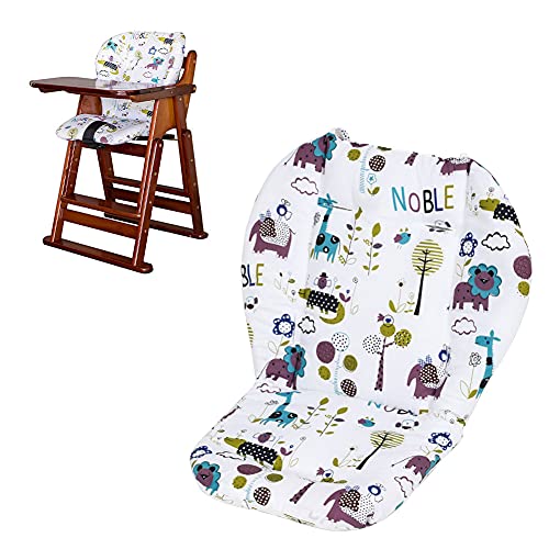 Horolas Baby High Chair Cushion High Chair Pad, Baby Seat Covers Cover Mat For The Chair And Stroller(White Animal World Pattern) #TOP11