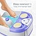 Conair Waterfall Pedicure Foot Spa Bath with Blue LED Lights, Massaging Bubbles and Massage Rollers, Purple/White