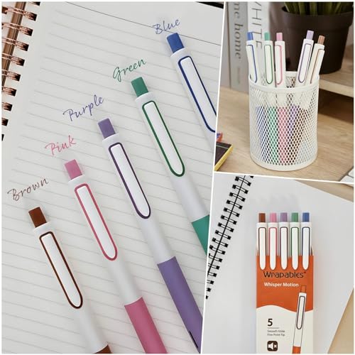 Set de 5 bolígrafos gel retráctiles Whisper Motion allydrew miniatura 6
