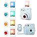 Leebotree Camera Accessories Compatible with Fujifilm Instax Mini 12 or Mini 11 9 Include Case/Album/Selfie Lens/Filters/Wall Hang Frames/Film Frames/Border Stickers/Corner Sticker(Blue)