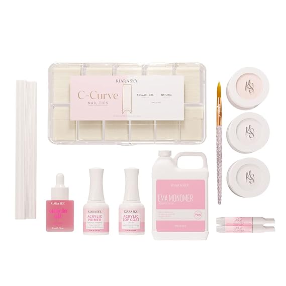 Kiara Sky Professional Nails 12 Piece Acrylic Nail Starter Kit
