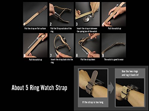 Infantry Cinturino per orologio da uomo, in vera