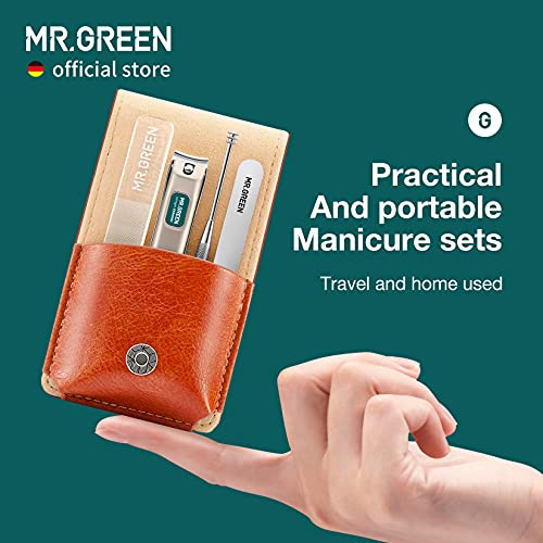 MR.GREEN Portable Manicure Sets Pedicure kits Stainless Steel Nail Clippers Tool Travel Grooming Cas
