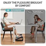 Foot Rest, Six Heights Adjustable Foot Rest for Under Desk at Work, Ergonomic Foots Stool for Under Office Desks, Under Desk Footrest with Foot Massage Roller, Chair Footrest for Leg Rests - Image 5