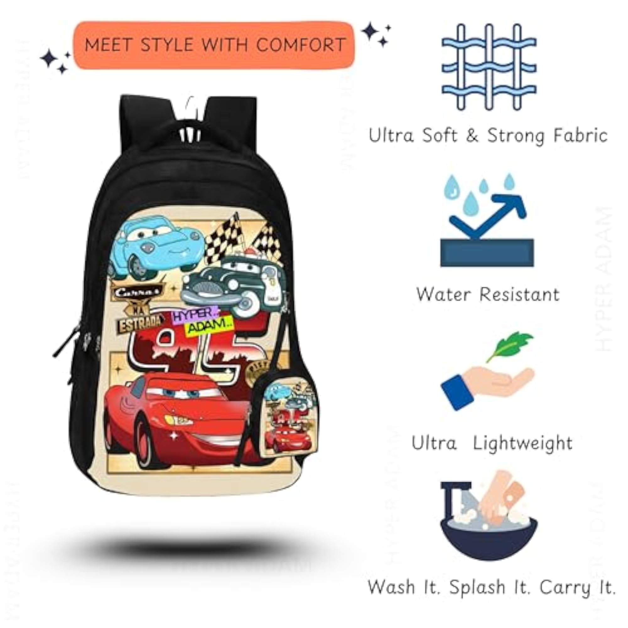 36Ltr School Backpack with Laptop Sleeve