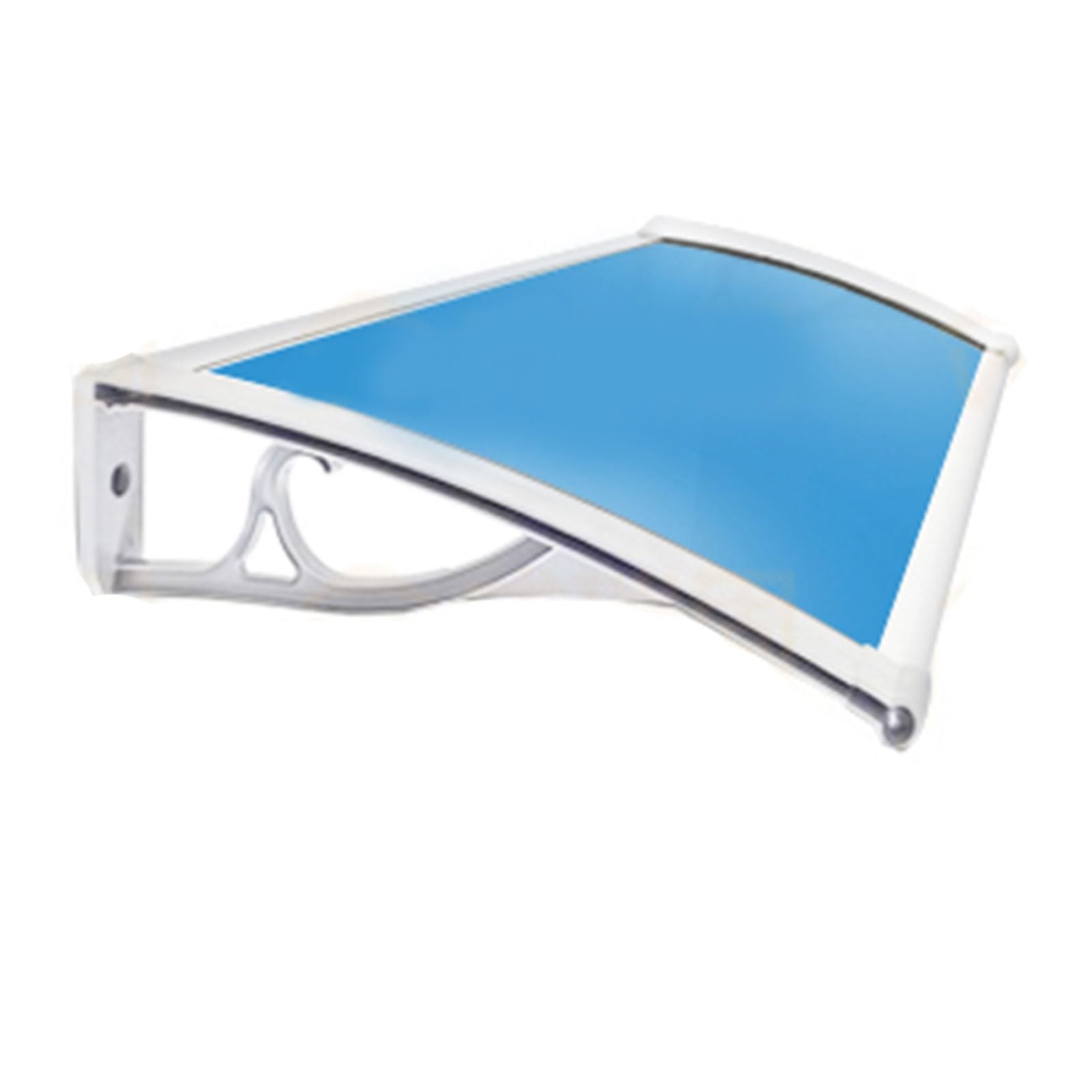 LWJSOCP Blue Door Awning Canopy UV & Rain Protection for Porch Patio Deck Polycarbonate r for Windows & Entrances 40x300cm (16x118in) Outdoor Shelter
