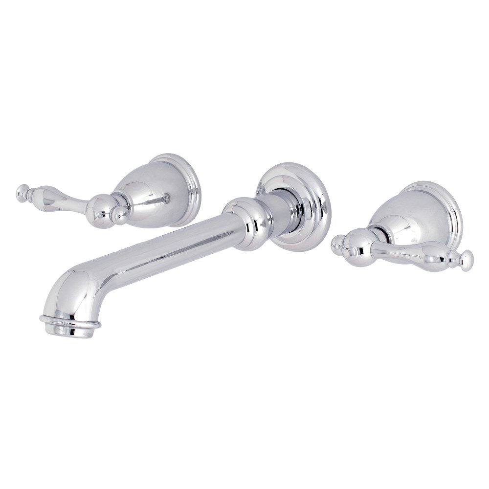 Kingston Brass KS7021NL Naples 20 cm Merkez Duvara Monte Roma Küvet Dolgusu, Cilalı Krom, 10-7/16 Ağız Erişimi