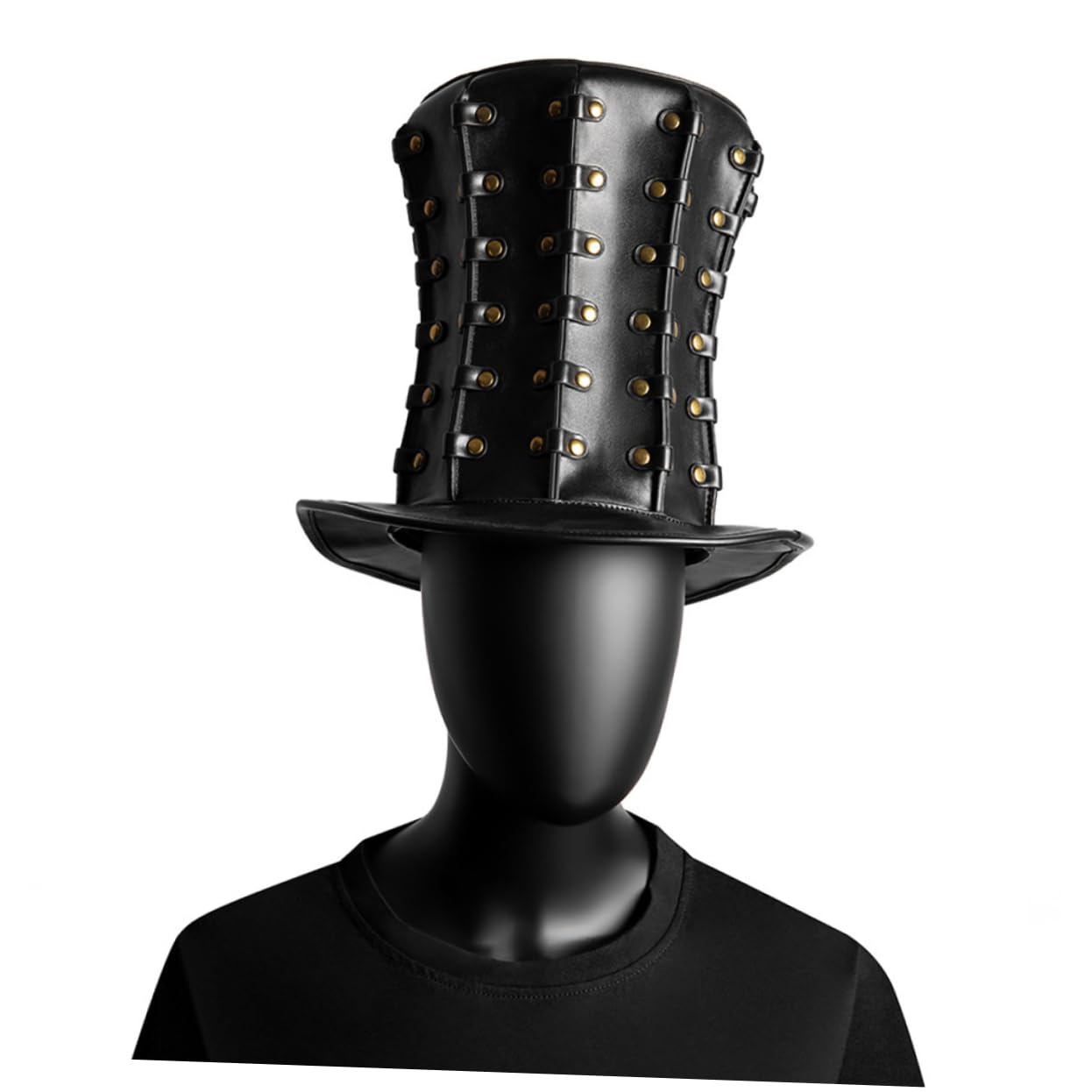 COLLBATH Punk Style Hochzeits-hut Mit Nieten Eleganter Cap Für Halloween Jazz-events Und Kostümpartys Accessoires Für Unvergessliche Feiern