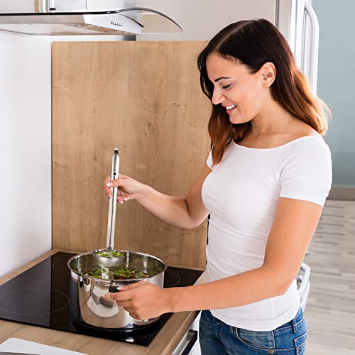 Meekoo 3 Pieces Stainless Steel Ladle Soup Handle Ladle With Pouring Rim For Kitchen Cooking Soup Sauce thumb #3